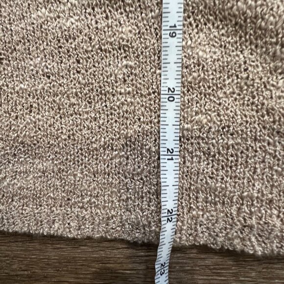 Fantastic Fawn Mama Sweater Tan/Black Women's Size Small Open Knit, Oversized - Picture 9 of 10